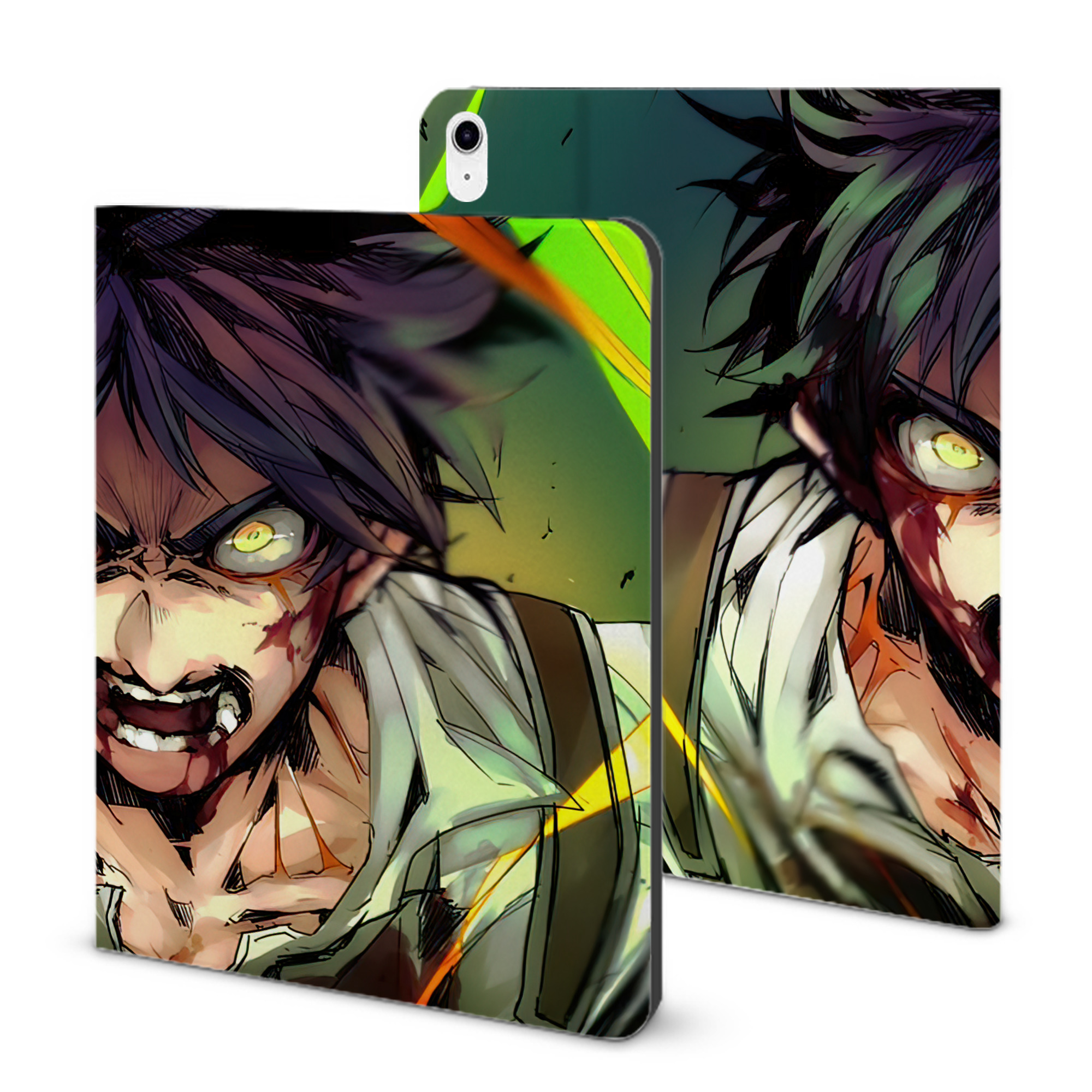 （画像用） 進撃の巨人 Attack on Titan IPad ケース ブック型 PUレザー TPU 耐衝撃 軽量 薄型 ペン収納なし 全面保護 IPad 各モデル対応